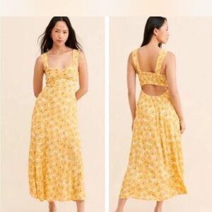 Free people Yellow Floral Women's Dress